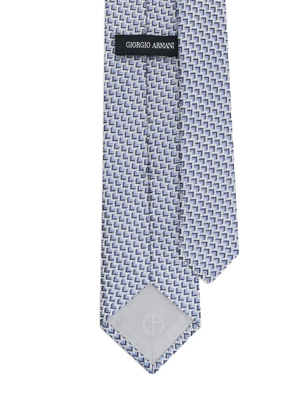 Giorgio Armani Patterned-jacquard Tie In Blue