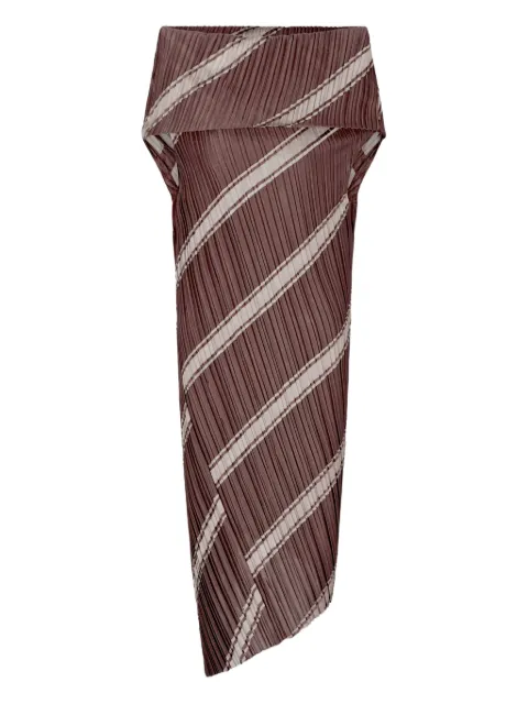 Giorgio Armani striped pleated midi dress