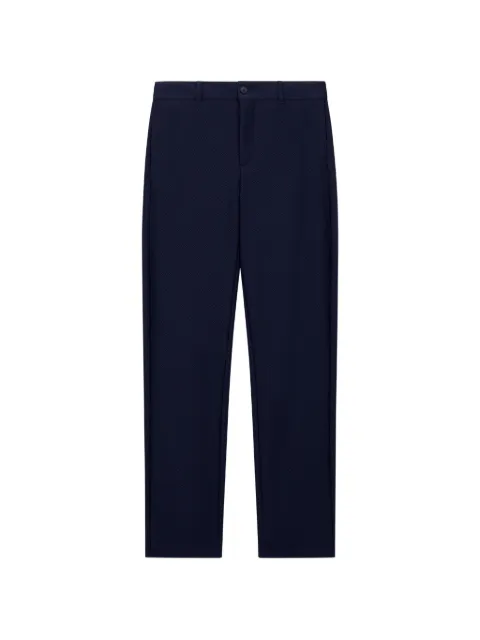 Giorgio Armani flat front trousers in a technical honeycomb fabric