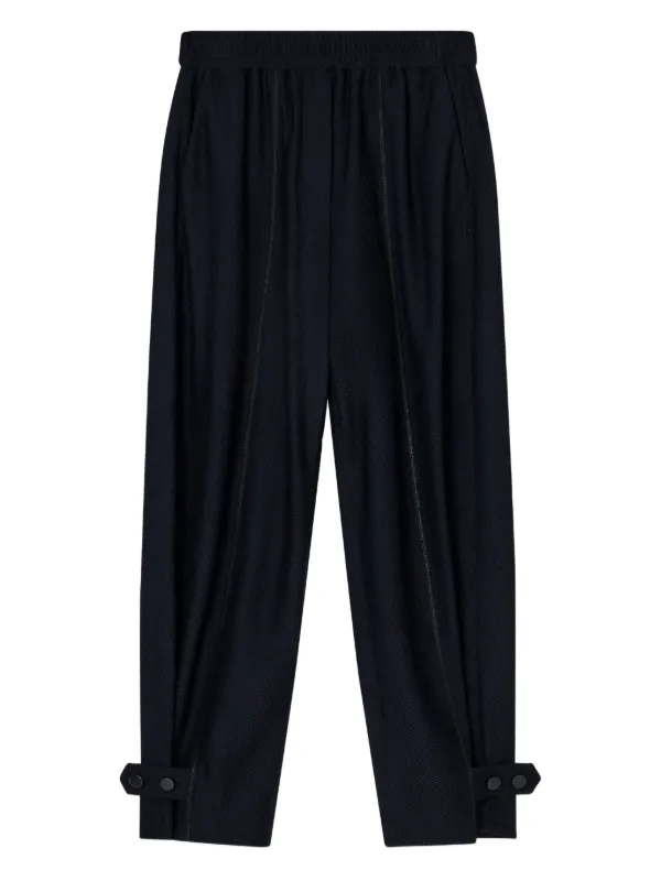 Giorgio Armani Pleat-detail Tailored Trousers in Blue