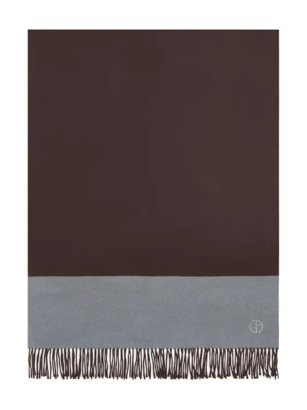 Giorgio Armani Cashmere Scarf in Brown
