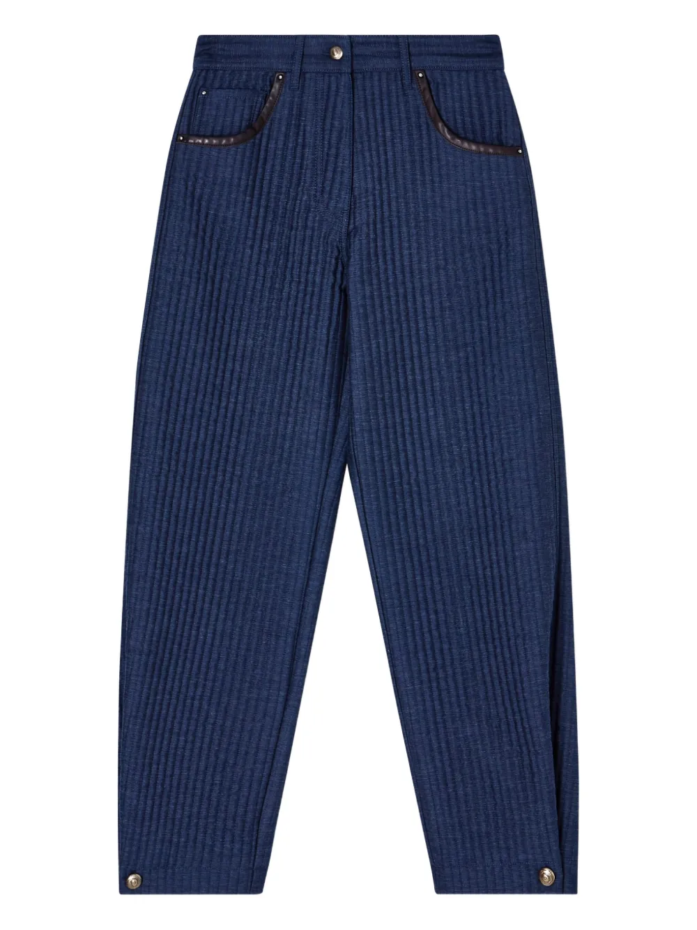 Giorgio Armani jean fuselé à design matelassé | bleu | Image 1