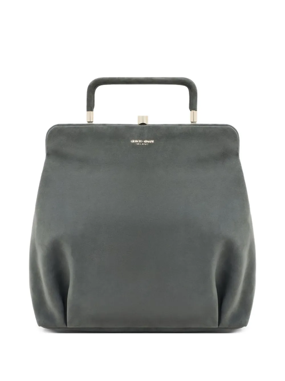 Giorgio Armani Frame Logo-detail Tote Bag In Gray