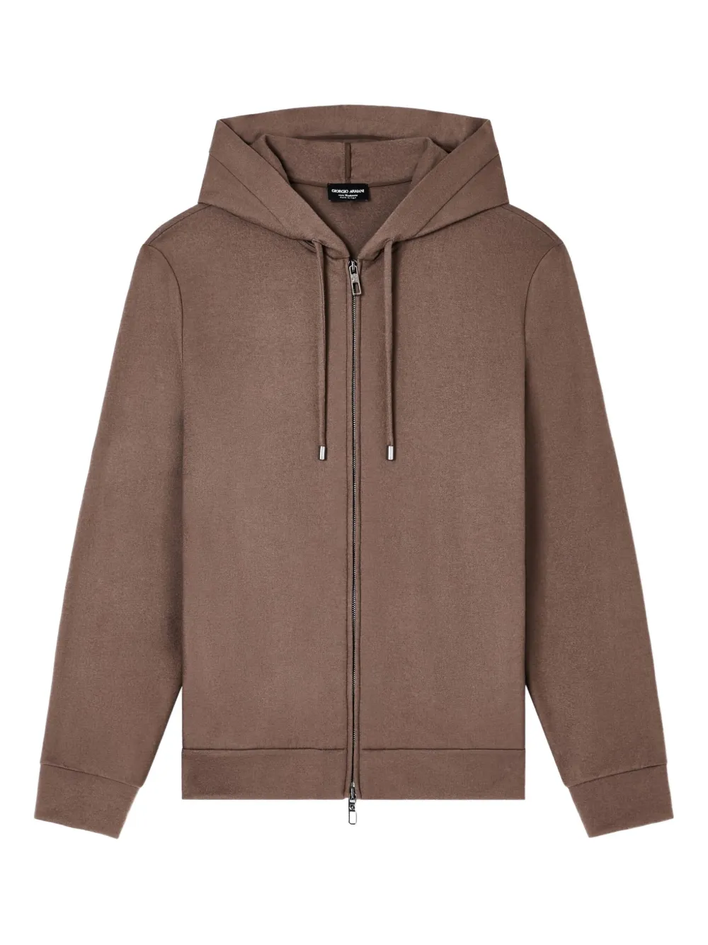 Giorgio Armani zip-up drawstring hoodie | marrón | Image 1