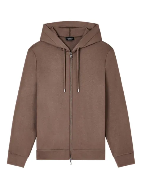 Giorgio Armani zip-up drawstring hoodie