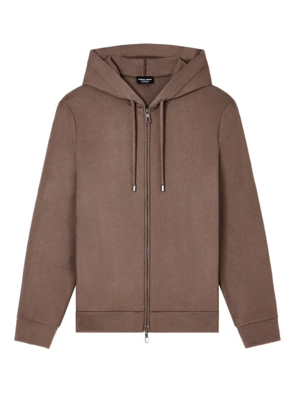 Giorgio Armani ジップアップ パーカー | ブラウン | FARFETCH JP