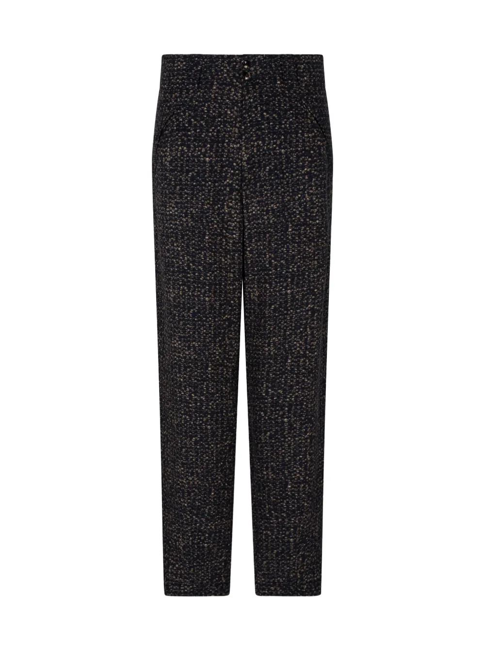 Giorgio Armani mélange-effect trousers - Zwart