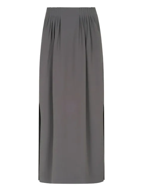 Giorgio Armani pleated side-slit maxi skirt