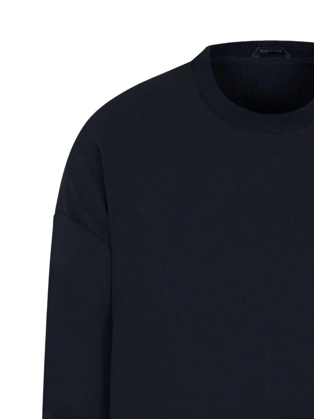 Giorgio Armani pouch-pocket crew-neck sweatshirt - Blauw
