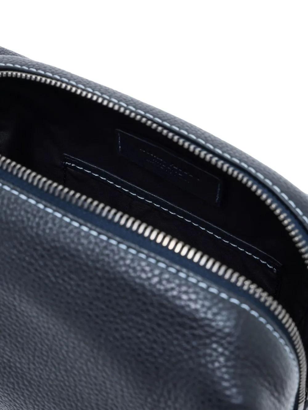 Giorgio Armani leather wash bag - Blauw