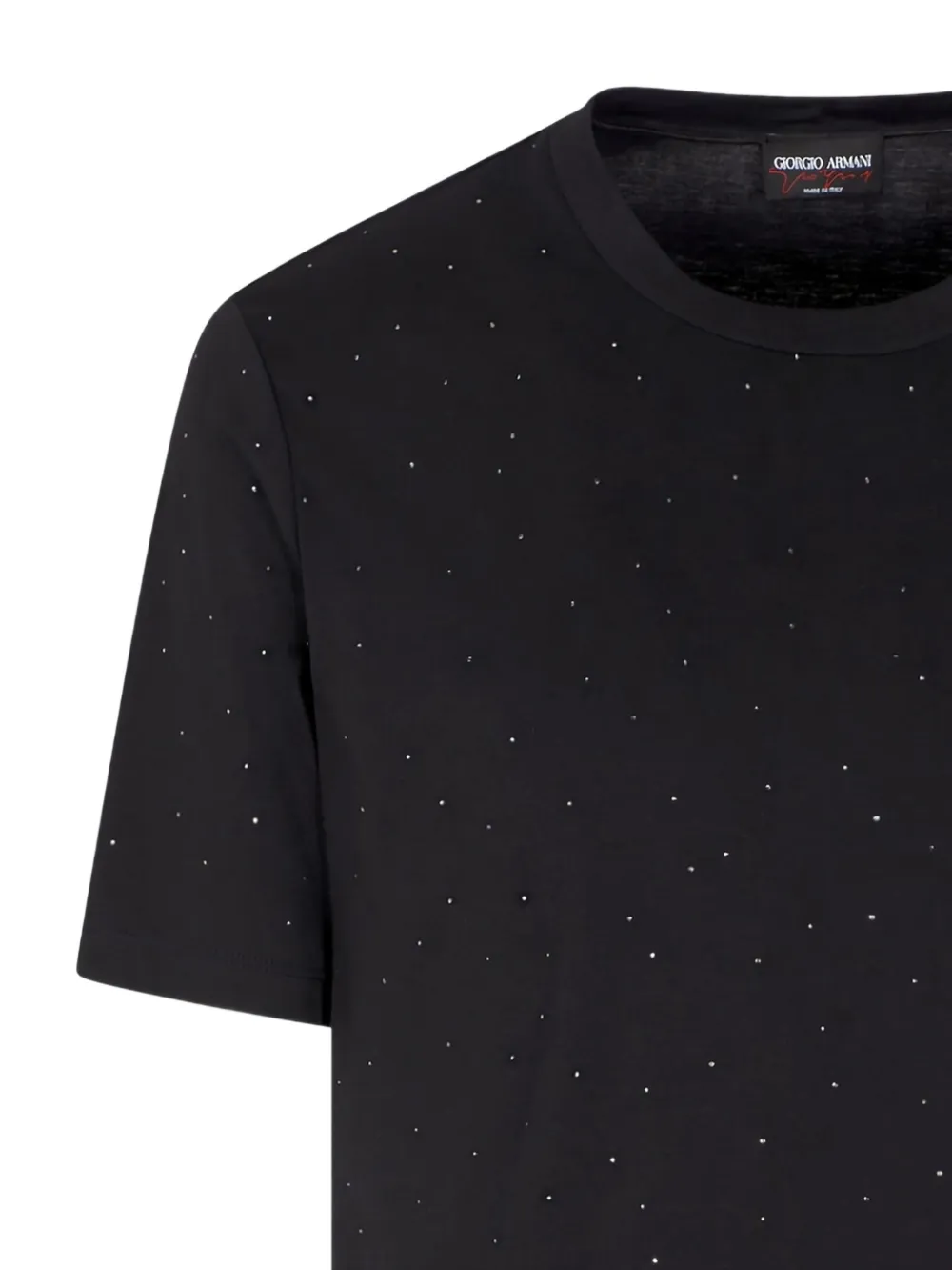 Giorgio Armani rhinestone-embellished T-shirt - Zwart