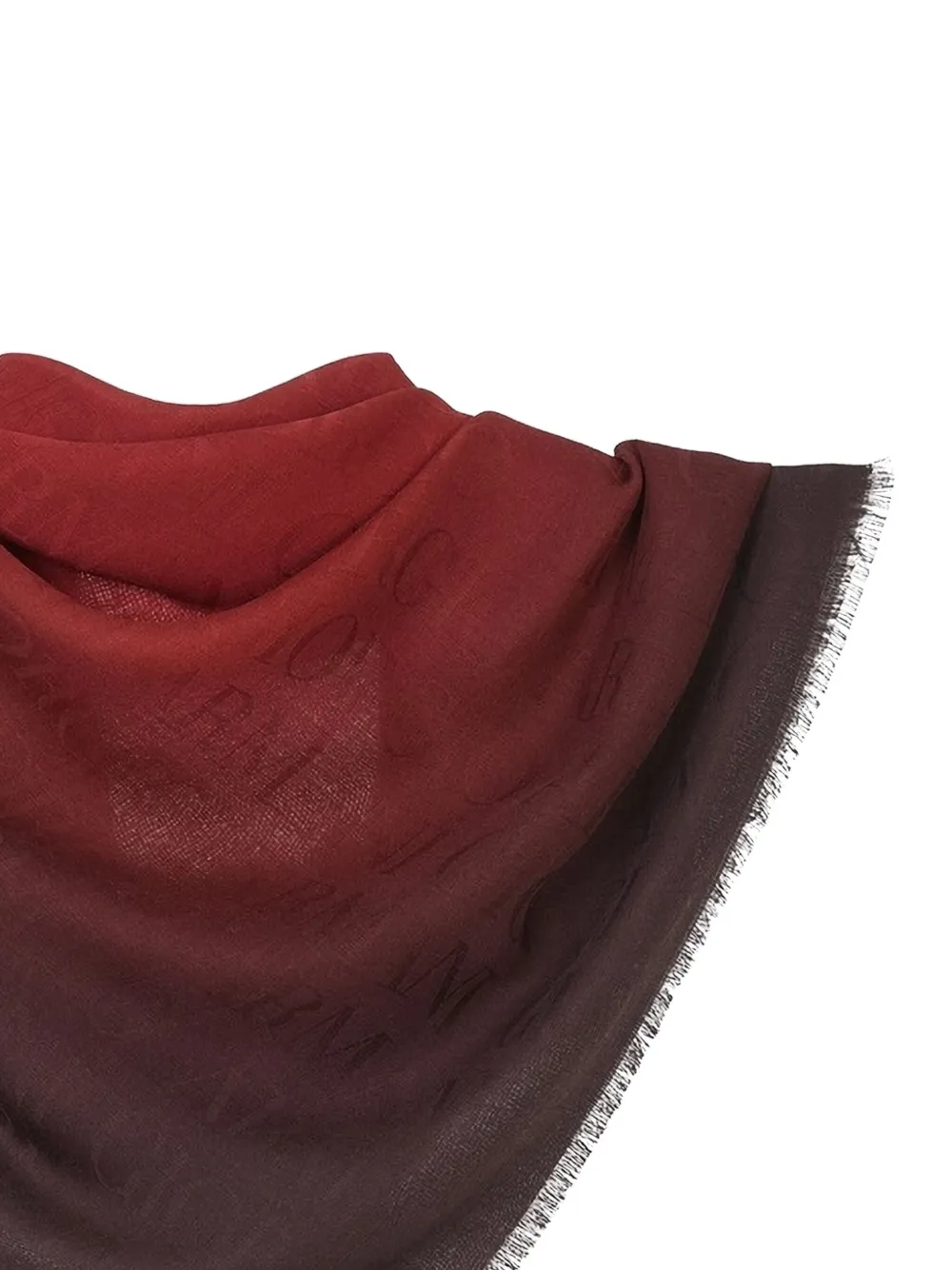 Giorgio Armani fringed scarf - Rood