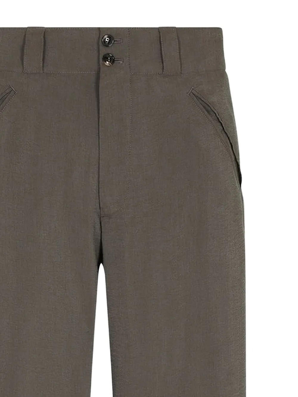 Giorgio Armani Pantalon met dubbele rij knopen Grijs