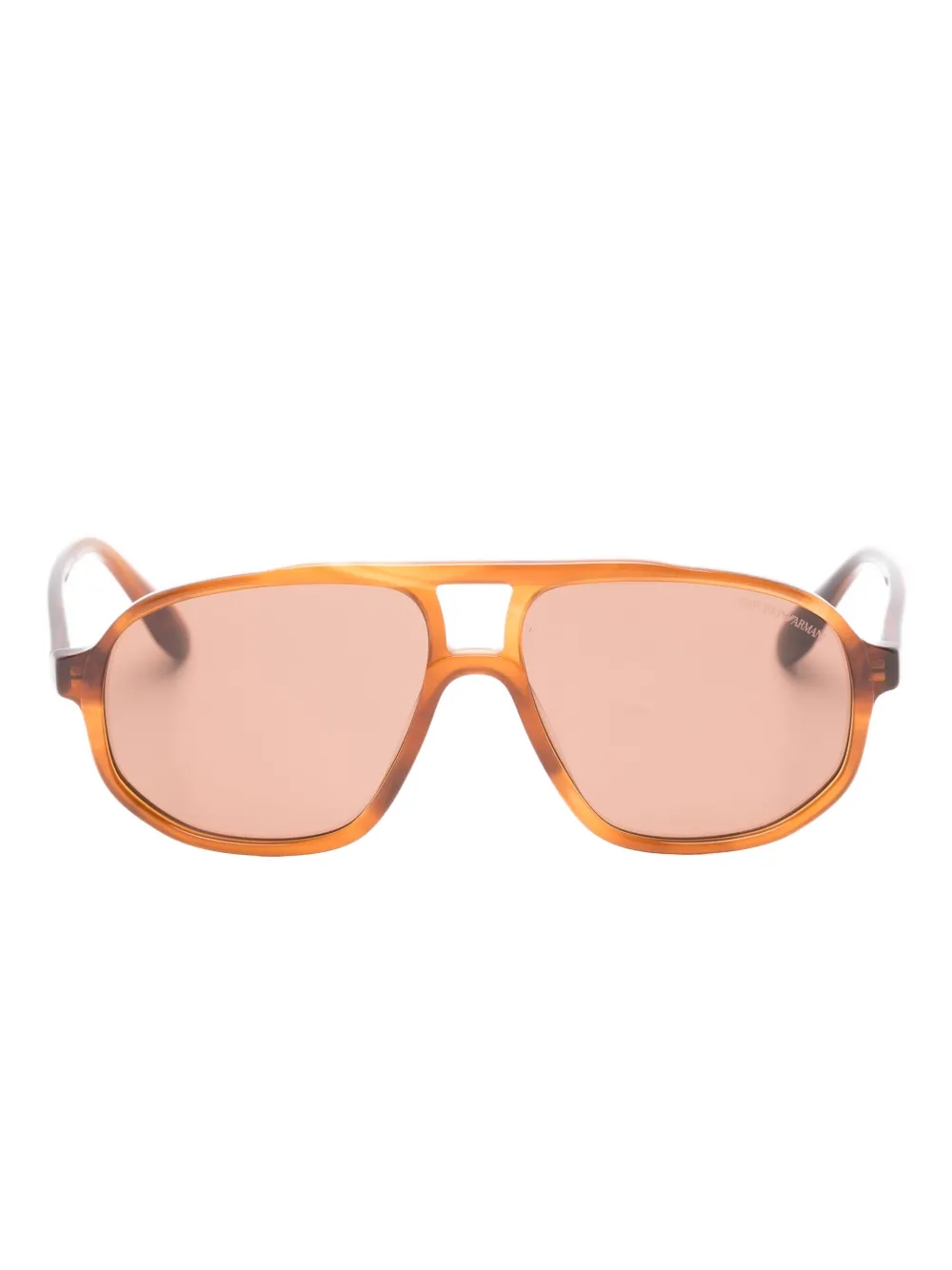 Emporio Armani geometric sunglasses - Marrone