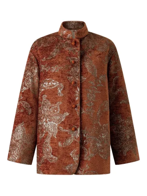 Shanghai Tang floral-jacquard jacket