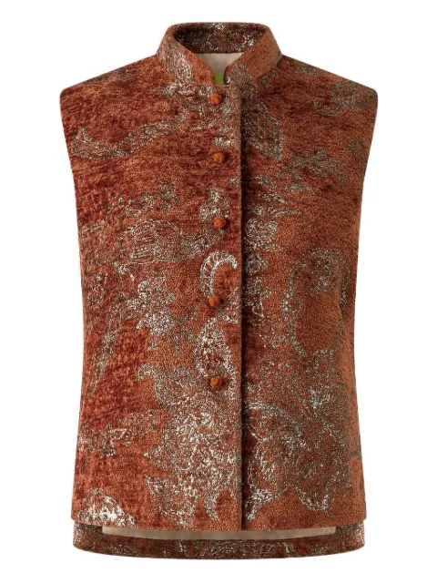 Shanghai Tang floral-jacquard gilet