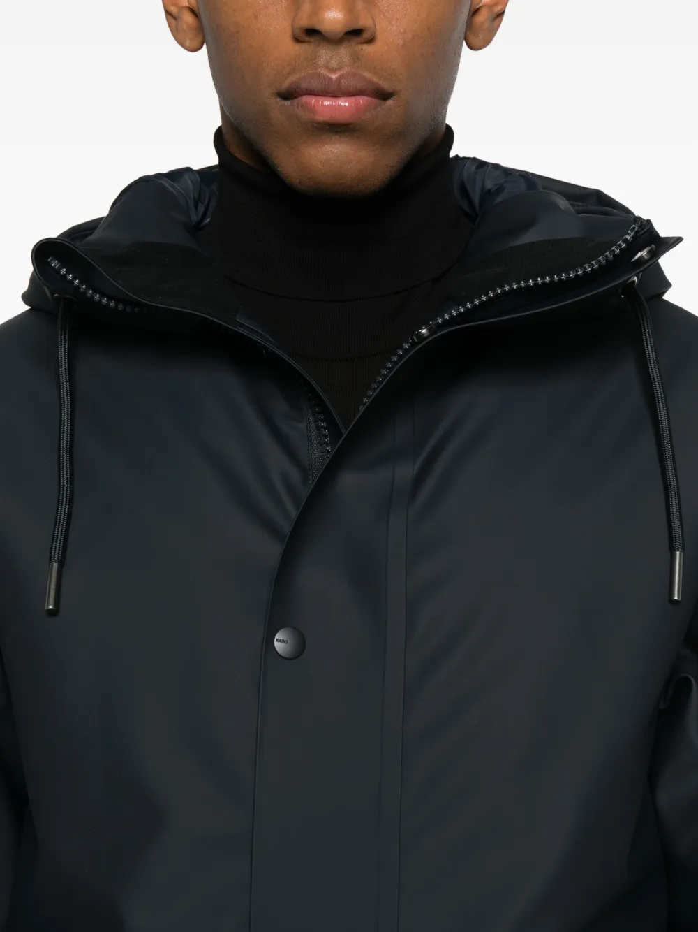 Rains Jas met knopen Blauw