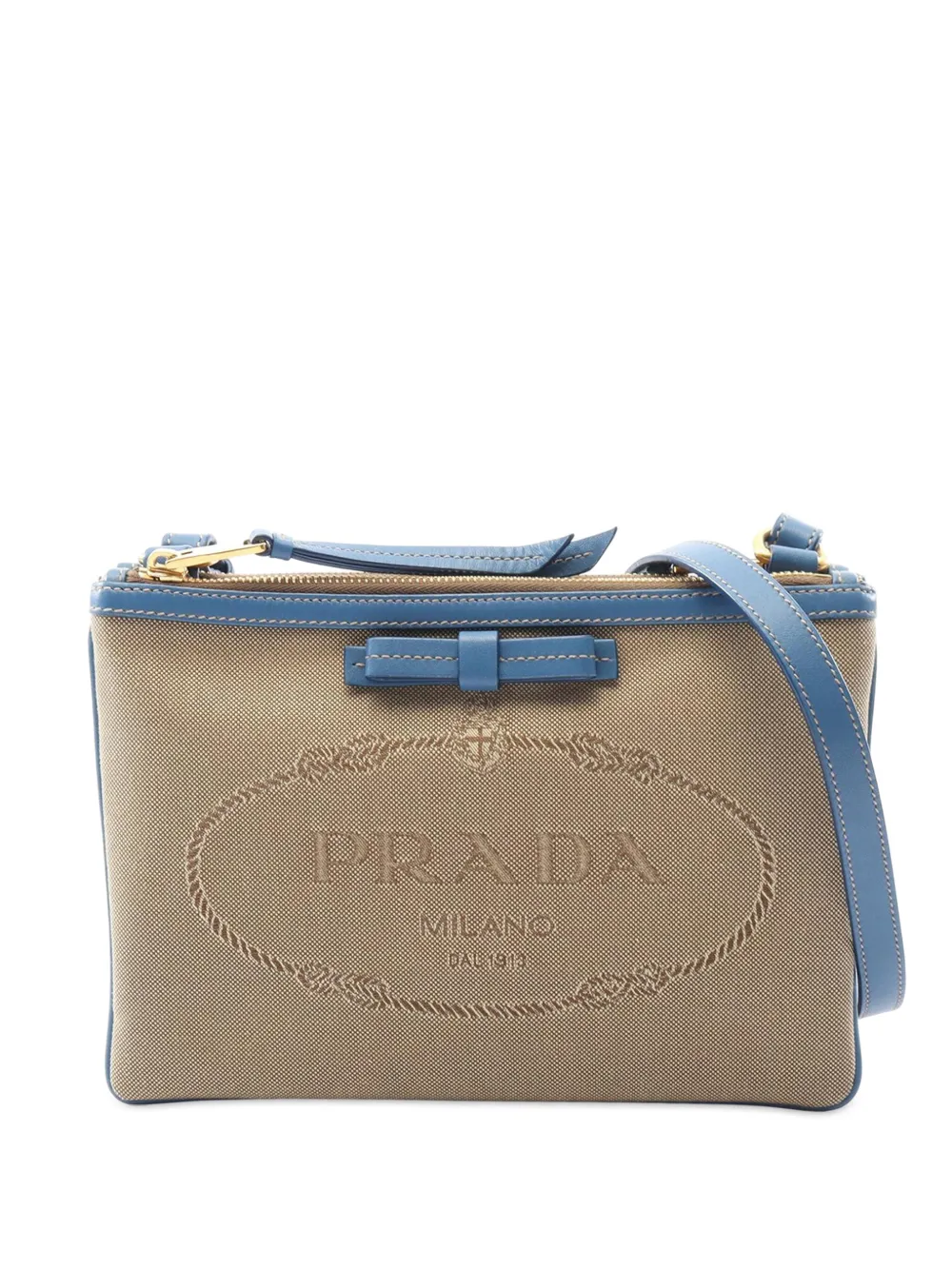 Prada Pre-Owned 2010-2025 Canapa Logo Jacquard crossbody bag - ブラウン Prada Pre-Owned 2010-2025 Canapa Logo Jacquard crossbody bag - ブラウン