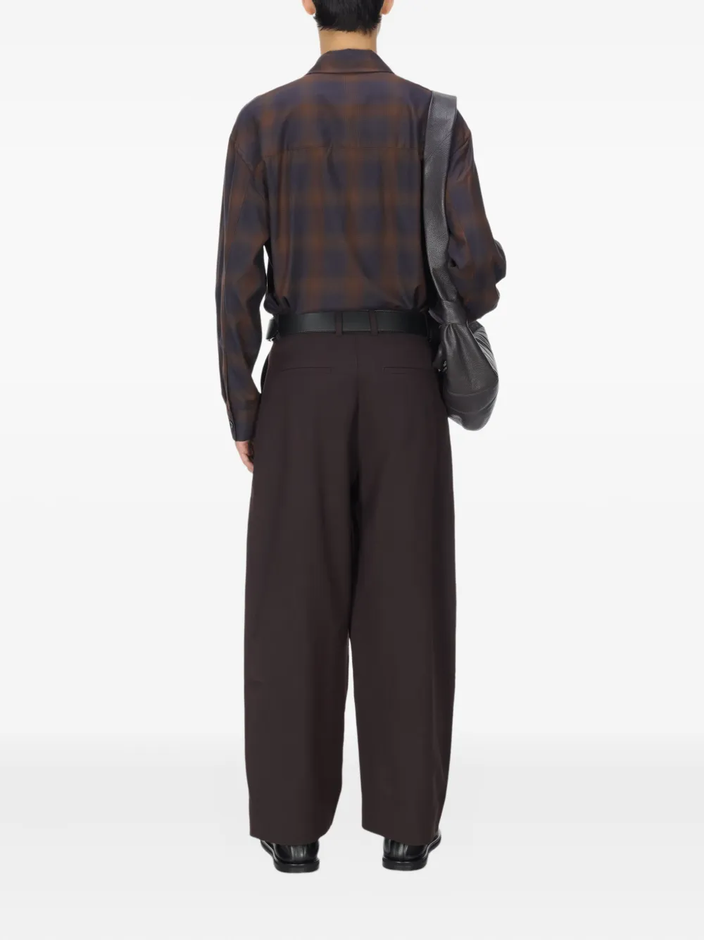 Studio Nicholson Checked-pattern Shirt In Blue