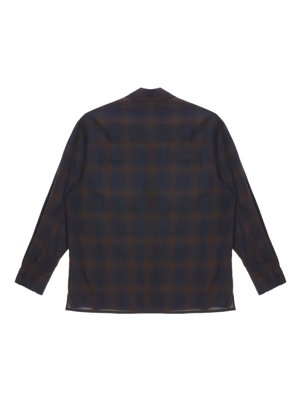 Studio Nicholson Checked-pattern Shirt In Blue