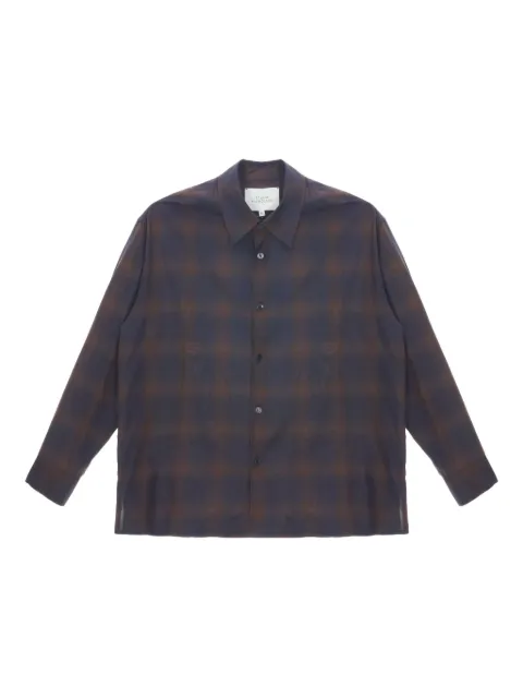 Studio Nicholson camisa con motivo de cuadros