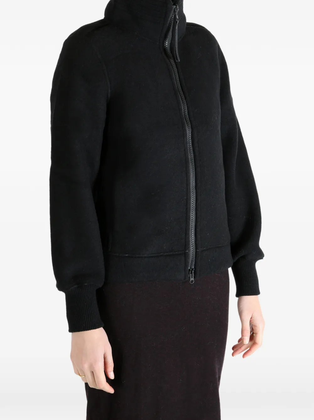 Canada Goose Zip High-neck Jacket In Black