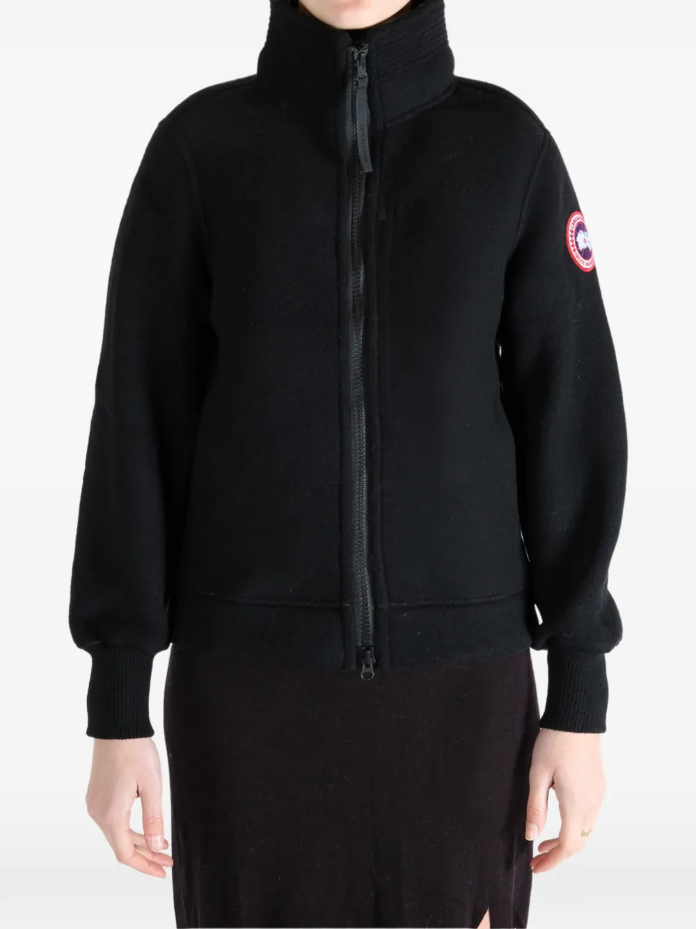 Canada Goose Zip High-neck Jacket In Black