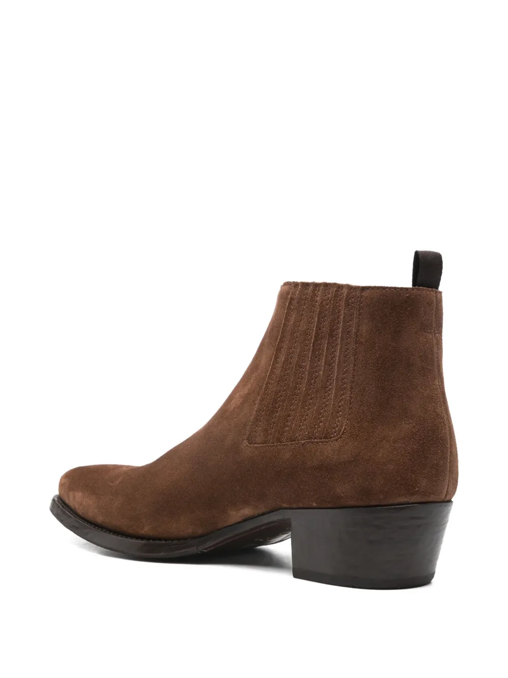 Prada 55 mm suède Chelsea laarzen met treklus Bruin