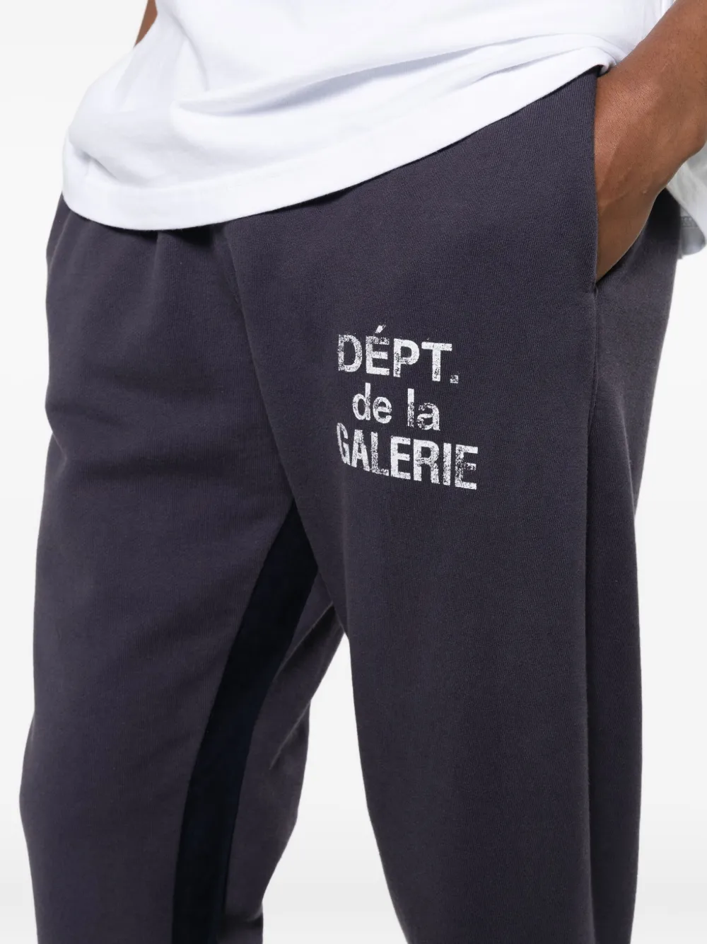 Gallery Dept. Logo Panelled Track Pants In Gray