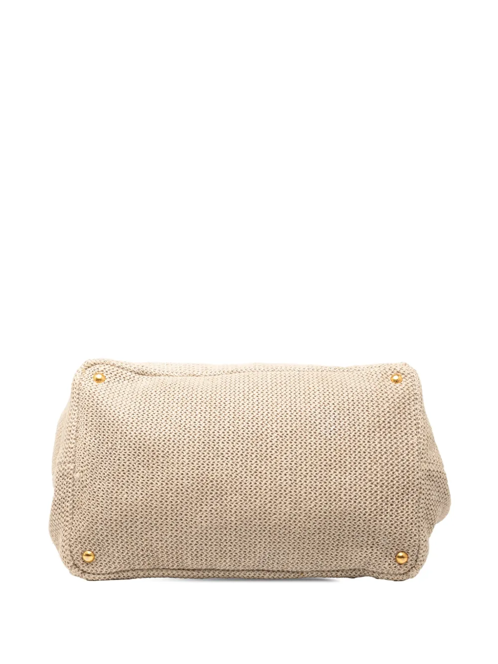 Pre-owned Prada 2000-2013 Canapa Linen Satchel In Brown