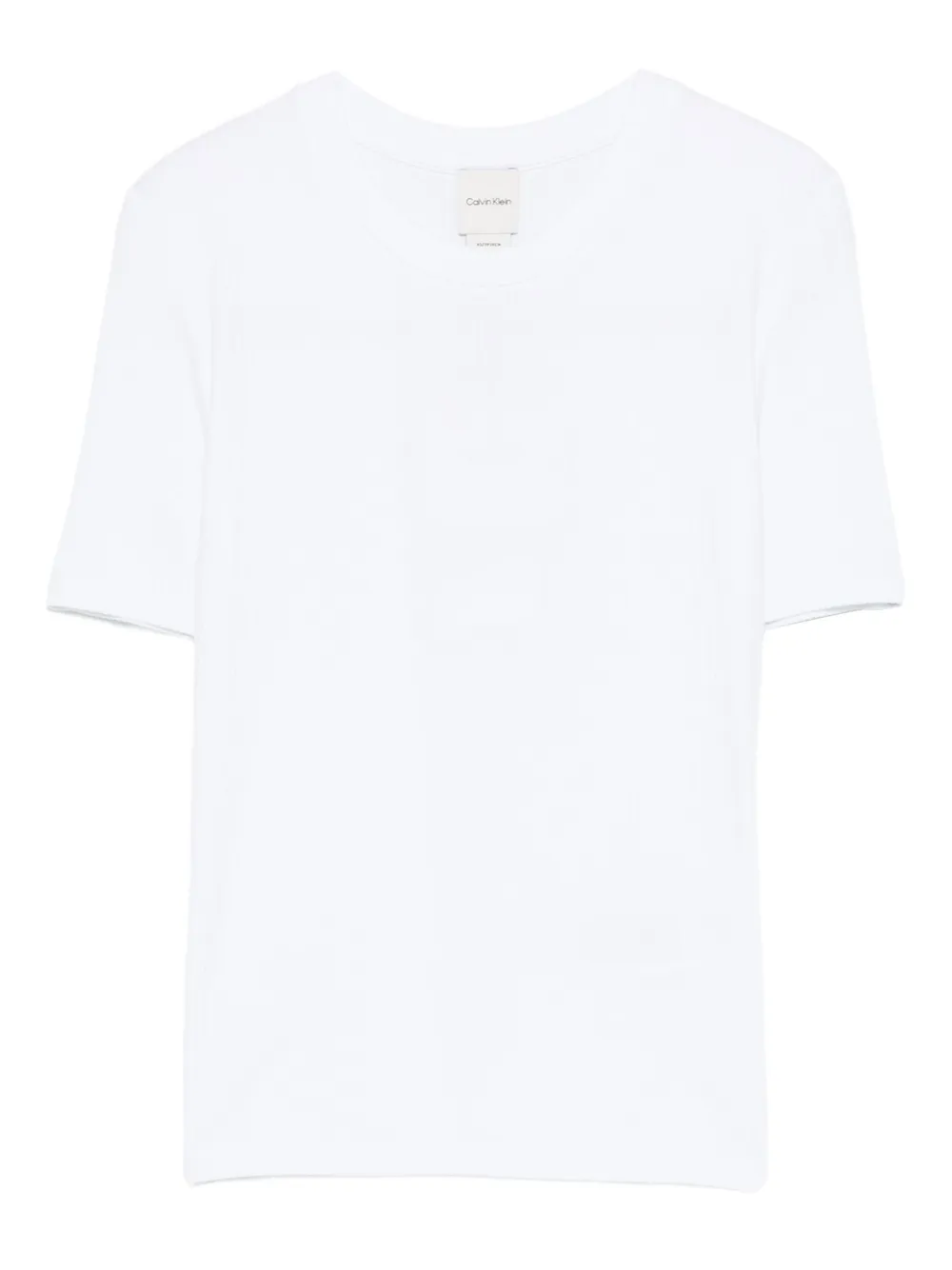 Calvin Klein ribbed T-shirt | White | Image 1