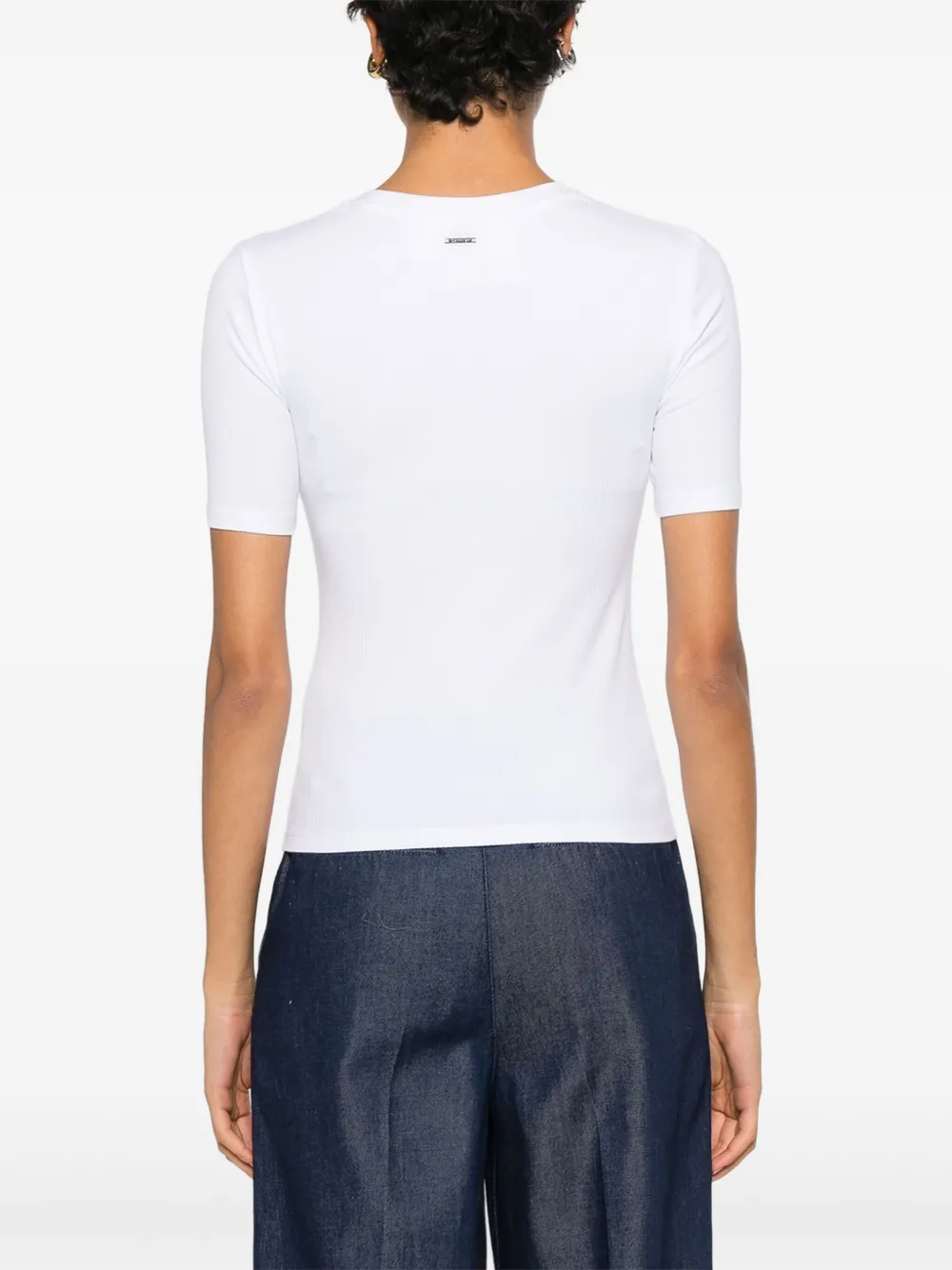 Calvin Klein Geribbeld T-shirt Wit