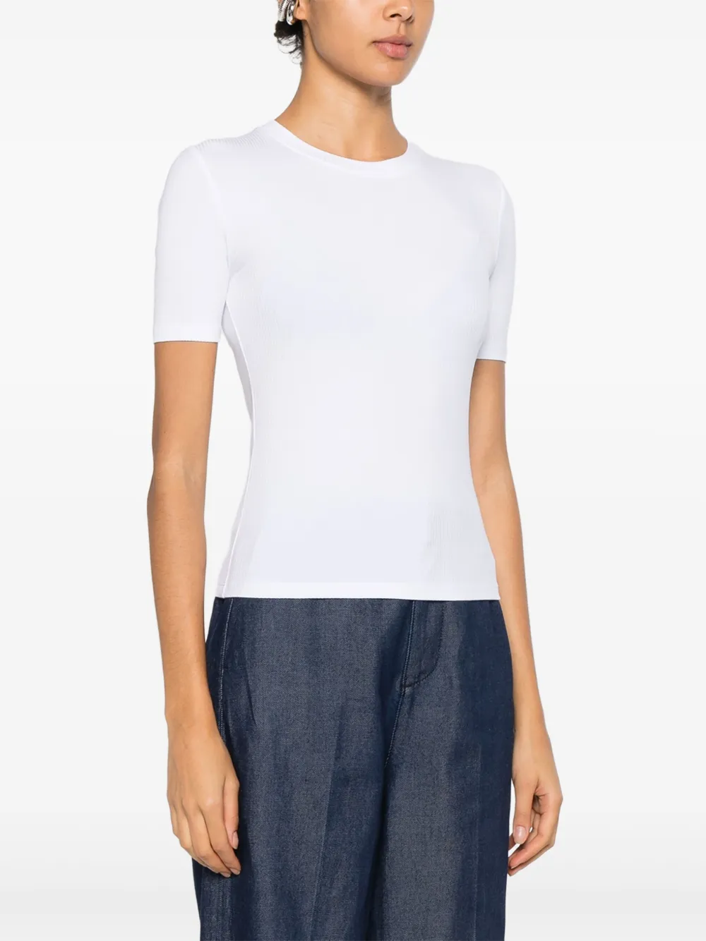 Calvin Klein Geribbeld T-shirt Wit
