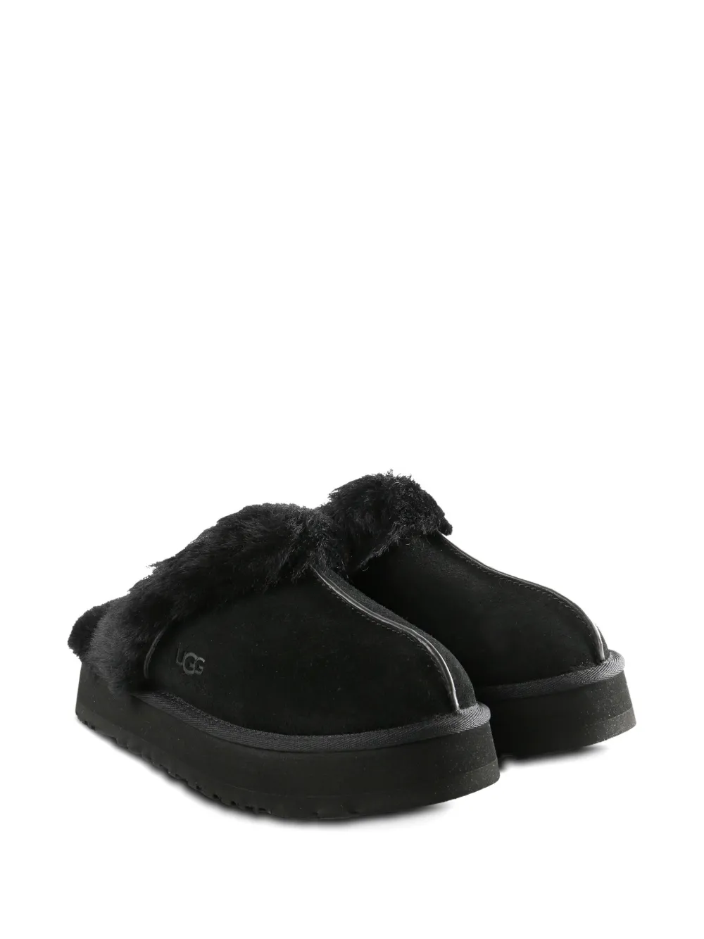 Ugg Disquette Fur-trim Slipper In Multi