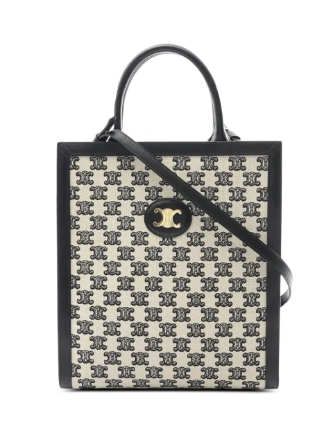 Celine Pre-Owned 2021-2025 Small Triomphe Canvas Vertical Cabas tote bag