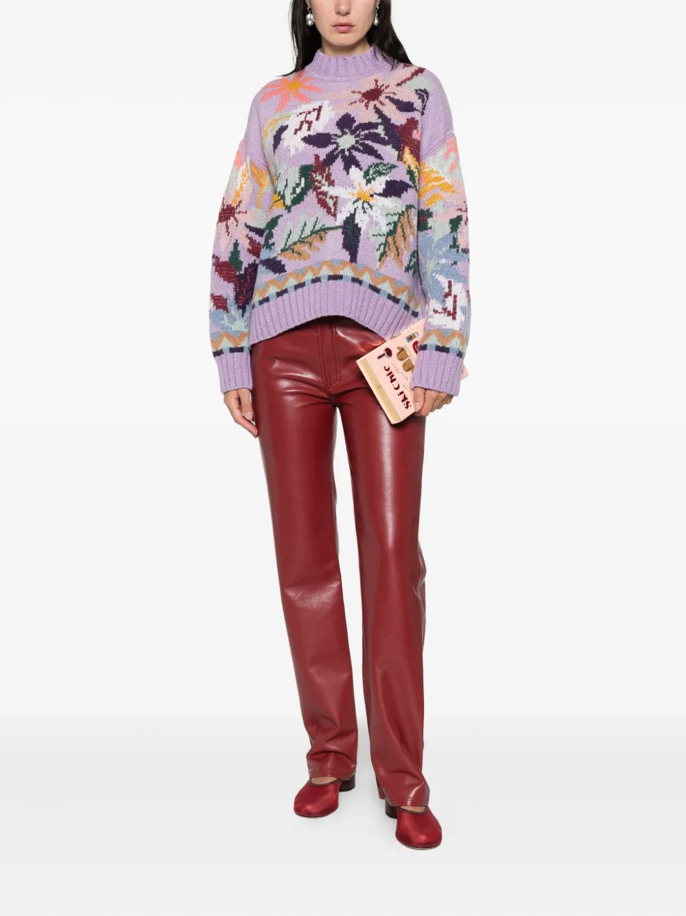 AGOLDE 90's high-waisted trousers - Rood