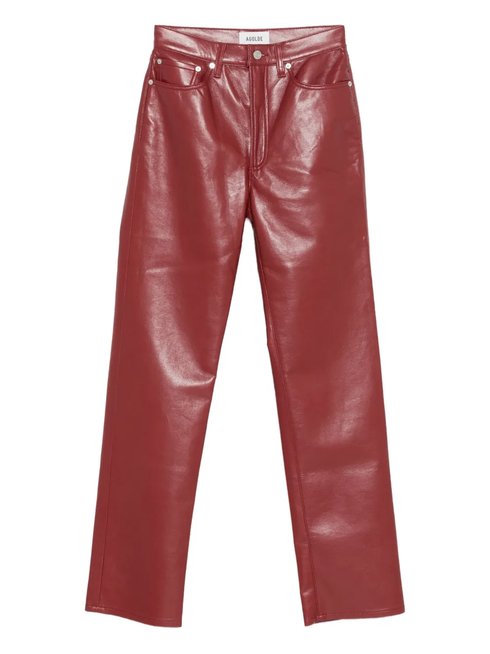 AGOLDE 90's high-waisted trousers | Red | Image 1