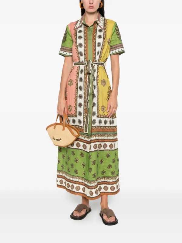 alemais green shirt dress Alemais Birdie Green Shirtdress with sleeves size 10