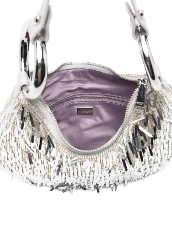 Kate Spade Emblellished Ring Shoulder Bag | Silver | FARFETCH JO