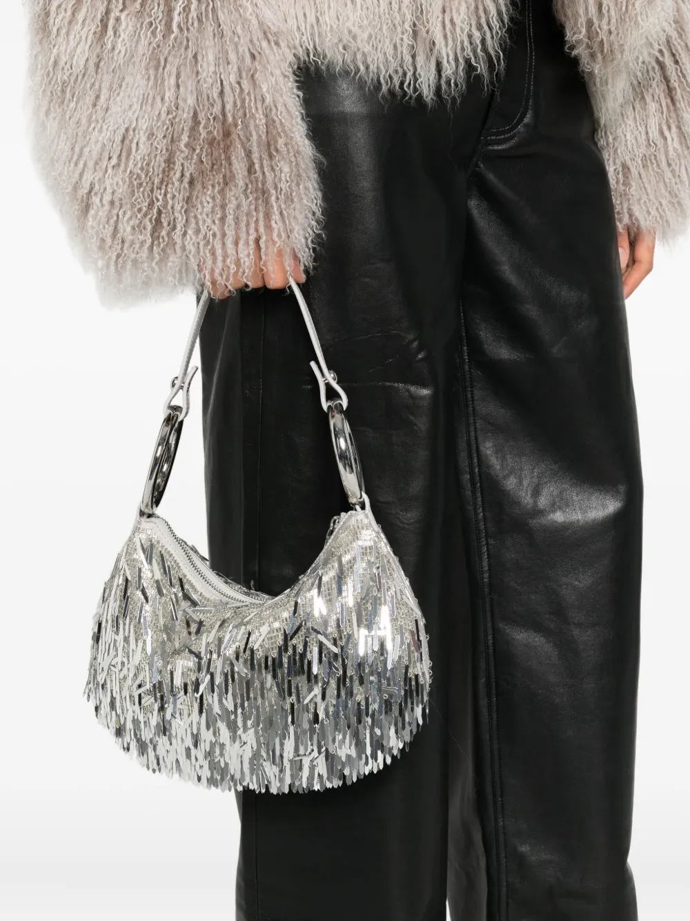 Kate Spade emblellished ring shoulder bag - Zilver