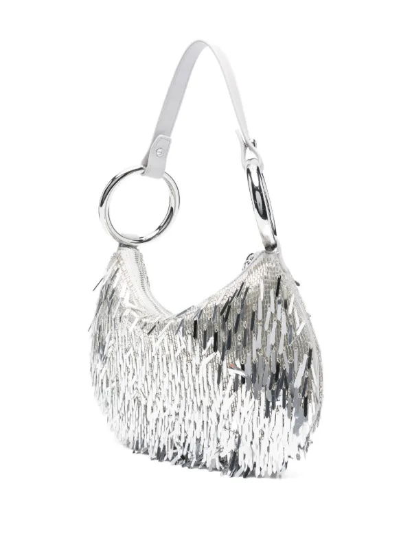 Kate Spade Emblellished Ring Shoulder Bag | Silver | FARFETCH JO