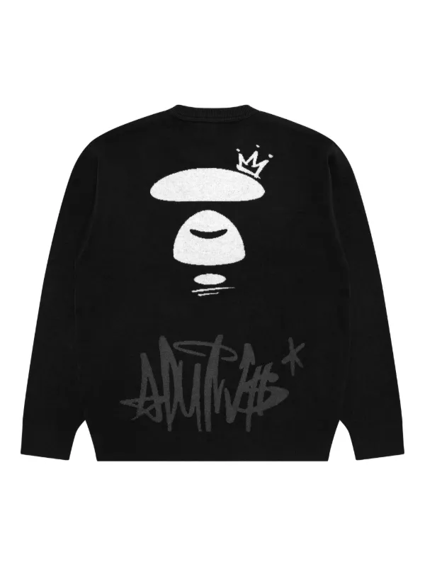 AAPE BY A BATHING APE ブラック スウェット Mサイズ AAPE BY *A BATHING APE® crew-neck Sweater | Black | FARFETCH JO