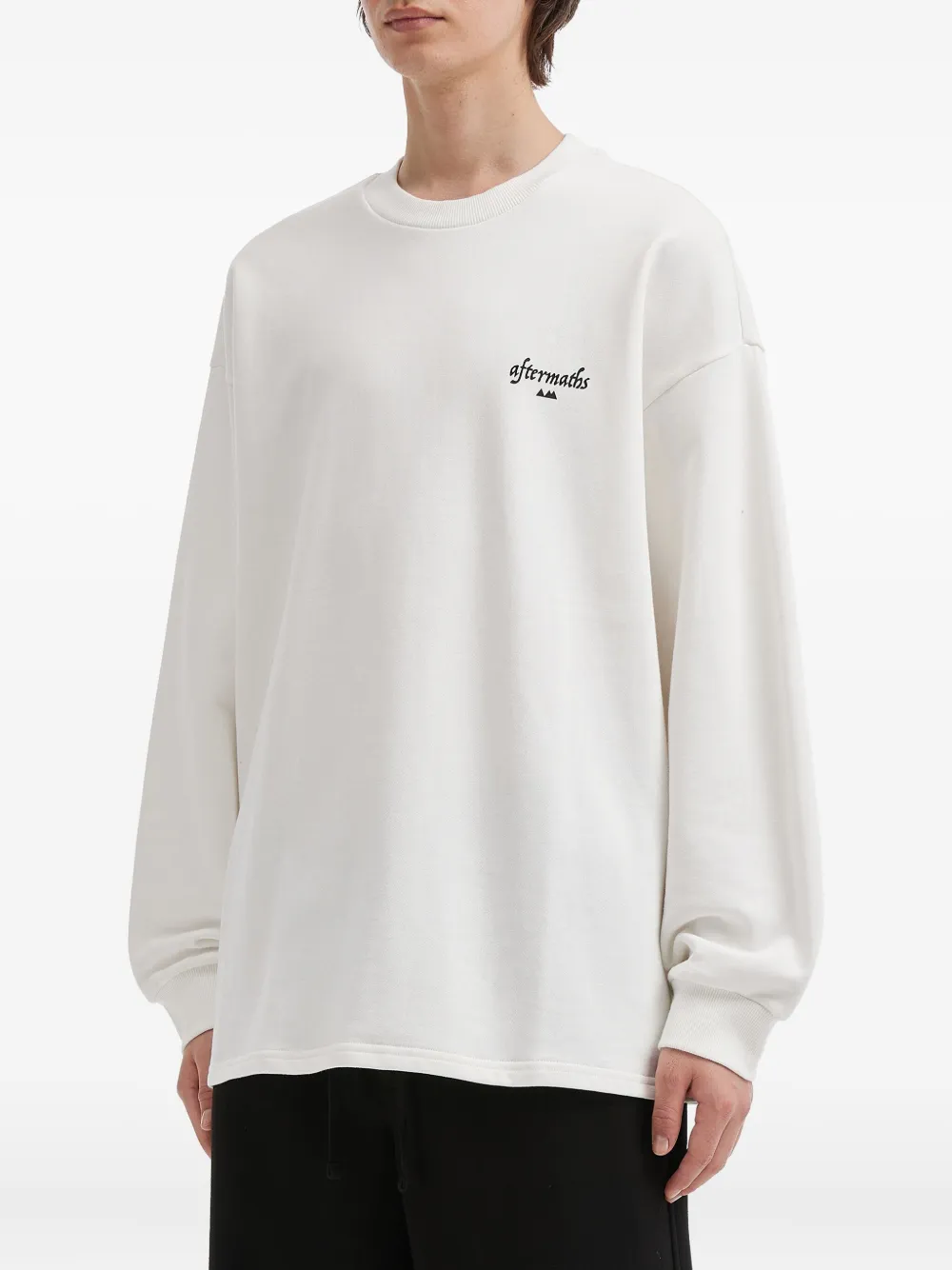 Aftermaths Embroidered Sweatshirt In White
