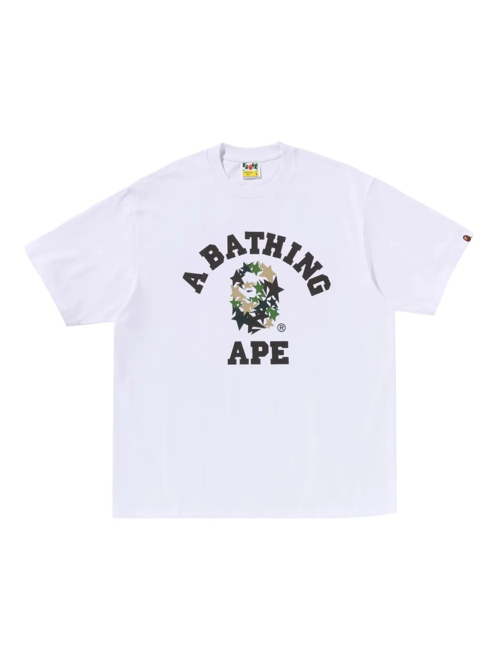 A BATHING APE® playera con logo de estrella | blanco | Image 1
