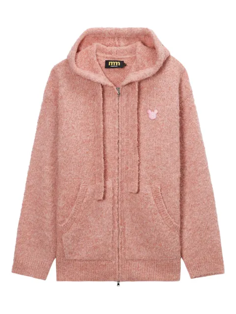 Mini Cream zip-fastening hoodie