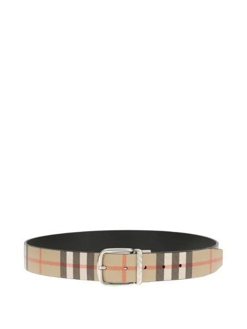 Burberry reversible-check buckle belt