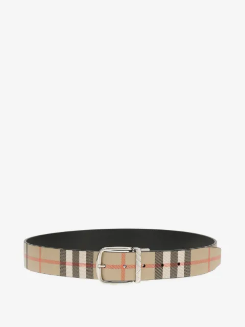 Burberry reversible-check buckle belt