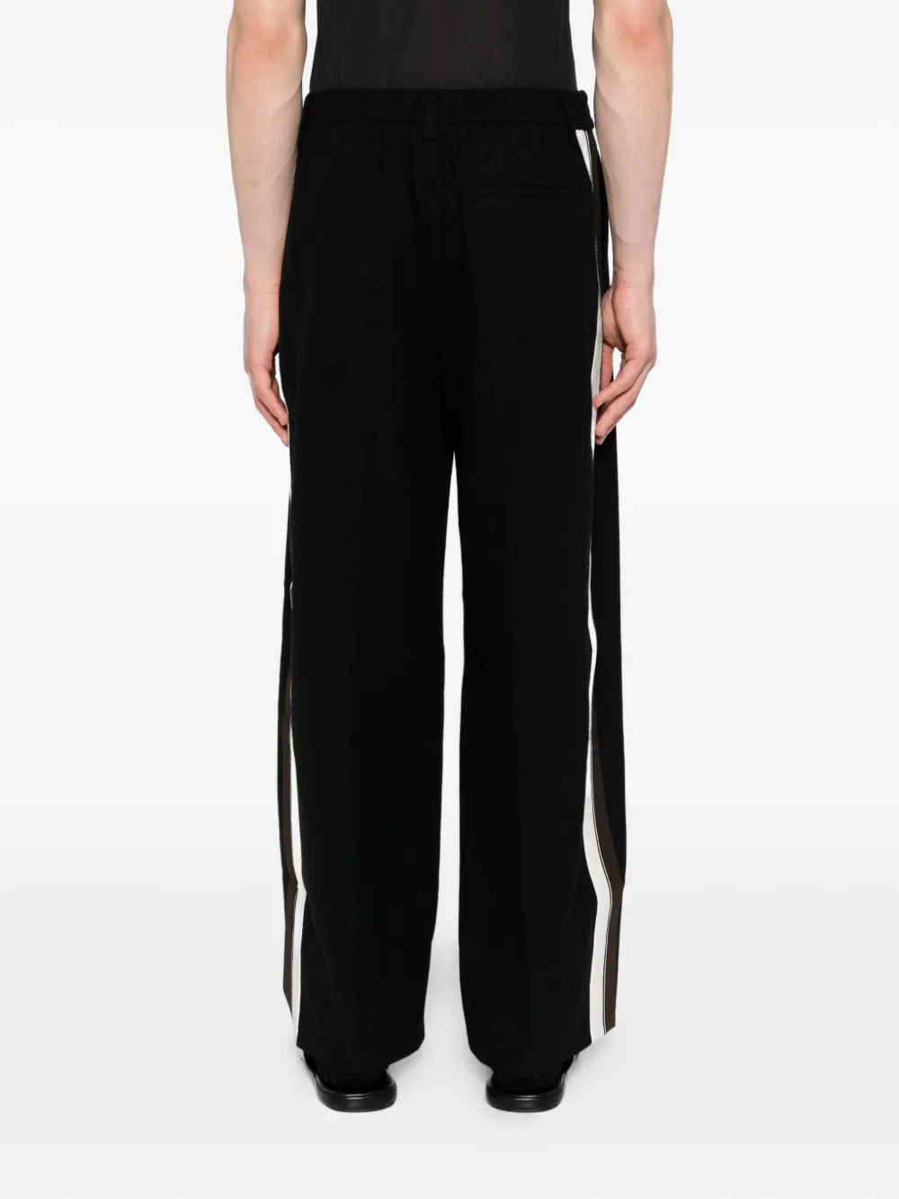 CROQUIS Broek met brokaat-streep Zwart