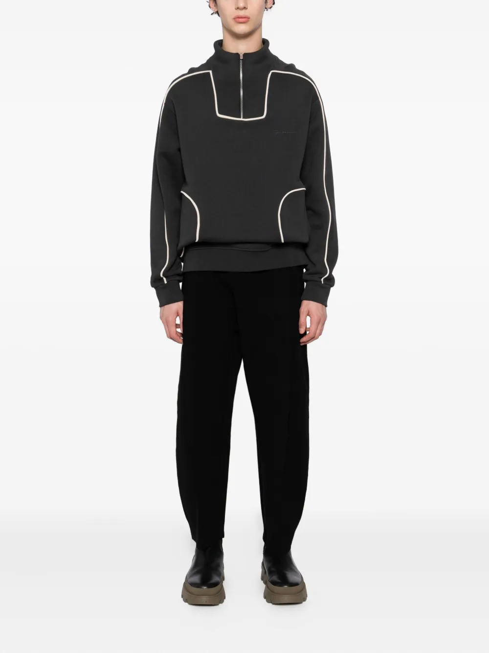 CROQUIS Scimitar broek met split - Zwart