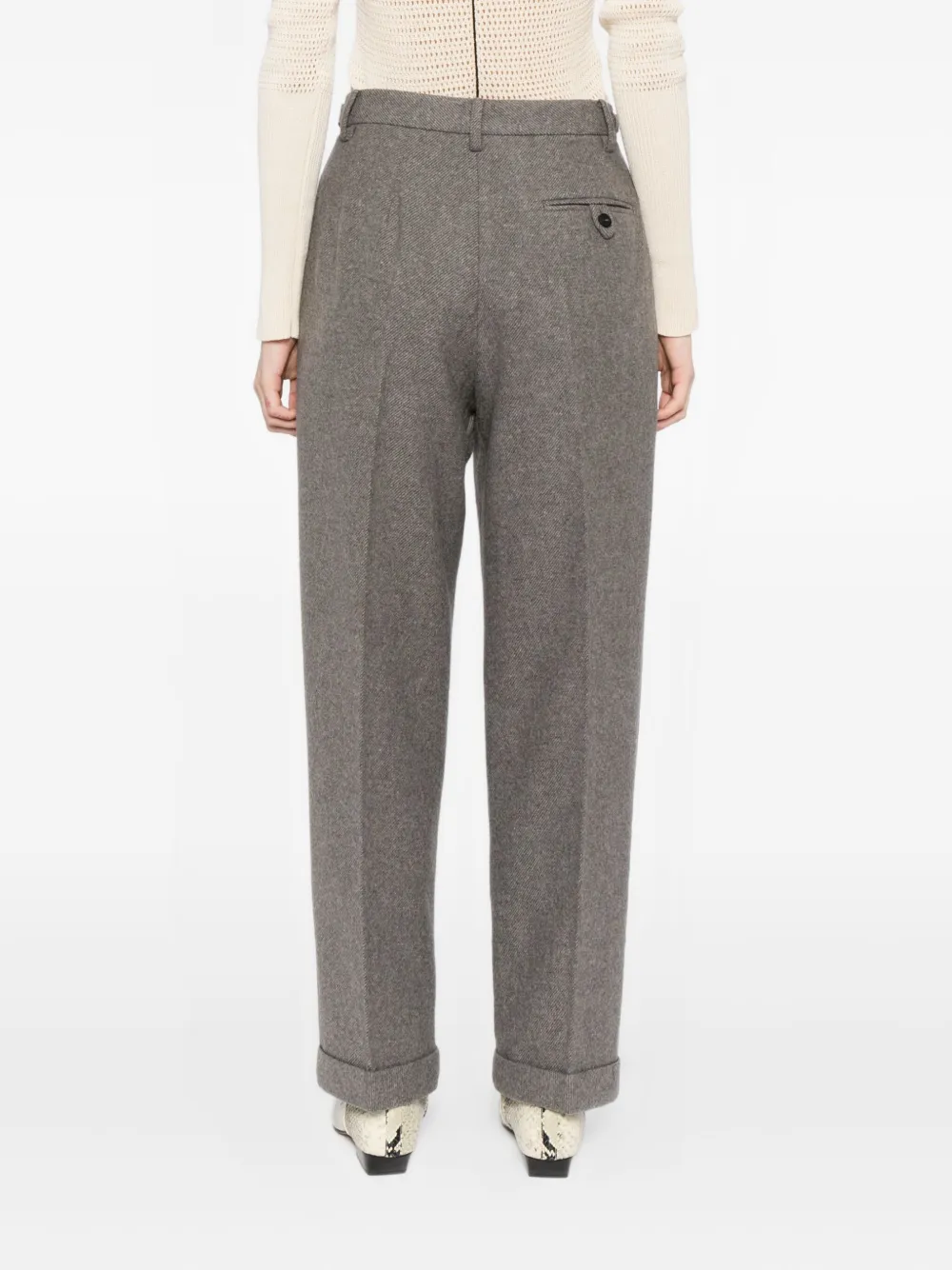 Jnby Pleated Trousers In Gray